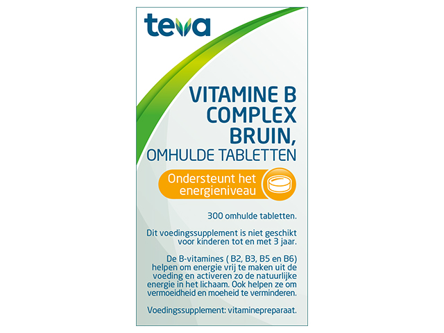 ik betwijfel het Verstikken Bezem Vitamine B Complex Tablet Bruin Teva