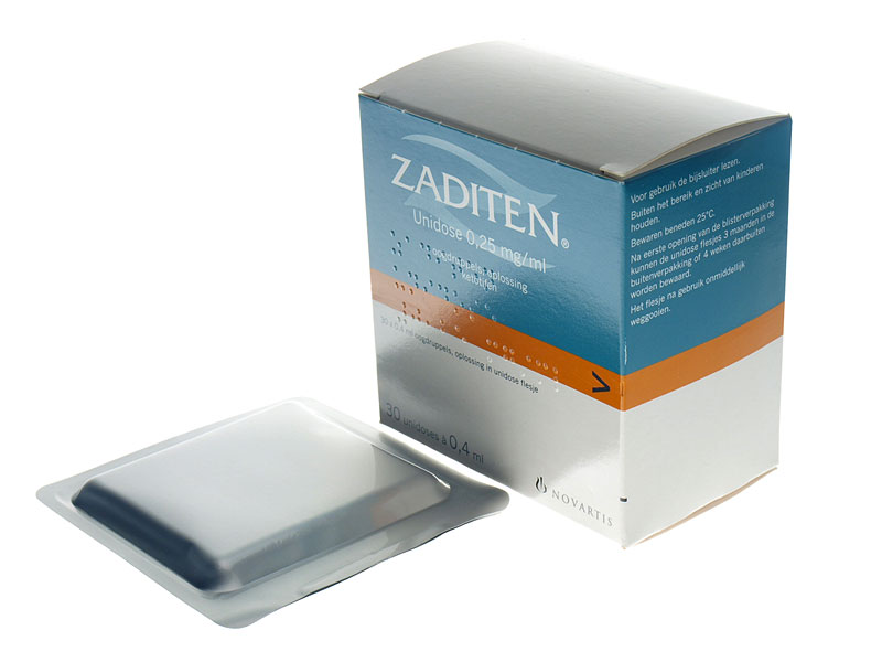 Zaditen Unidose Oogdruppels 0,25mg/ml Tube 0,4ml