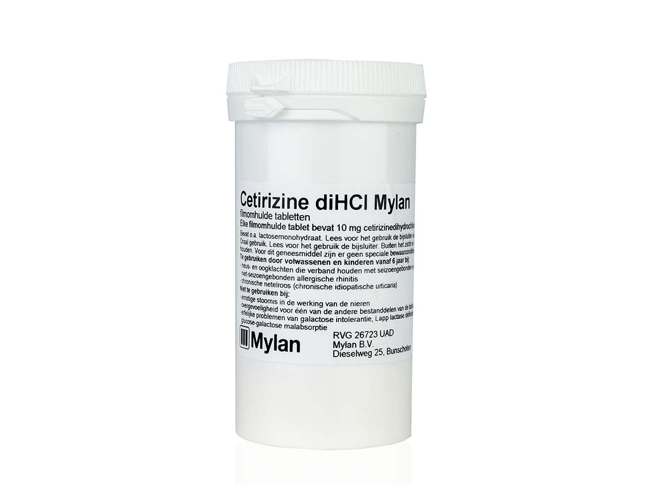 Cetirizine Dihcl Mylan Tablet Filmomhuld 10mg