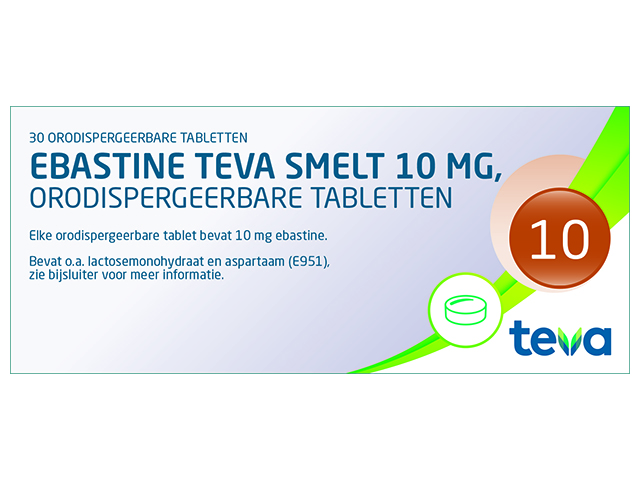 Ebastine Smelt Teva Orodisp Tablet 10mg | 30st | Pharmachemie | eFarma ...